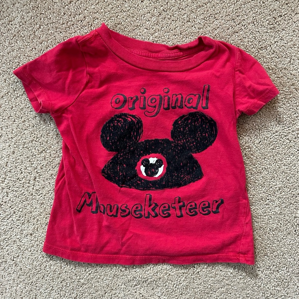 Disney, Original Musketeers, Red Short Sleeve T-Shirt, Boys size 18-24months